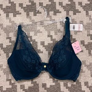 Natori Blue Lace Overlay Bra